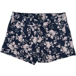 DEAR JOHN Floral Navy Cuffed Shorts 4" Women's Size 30